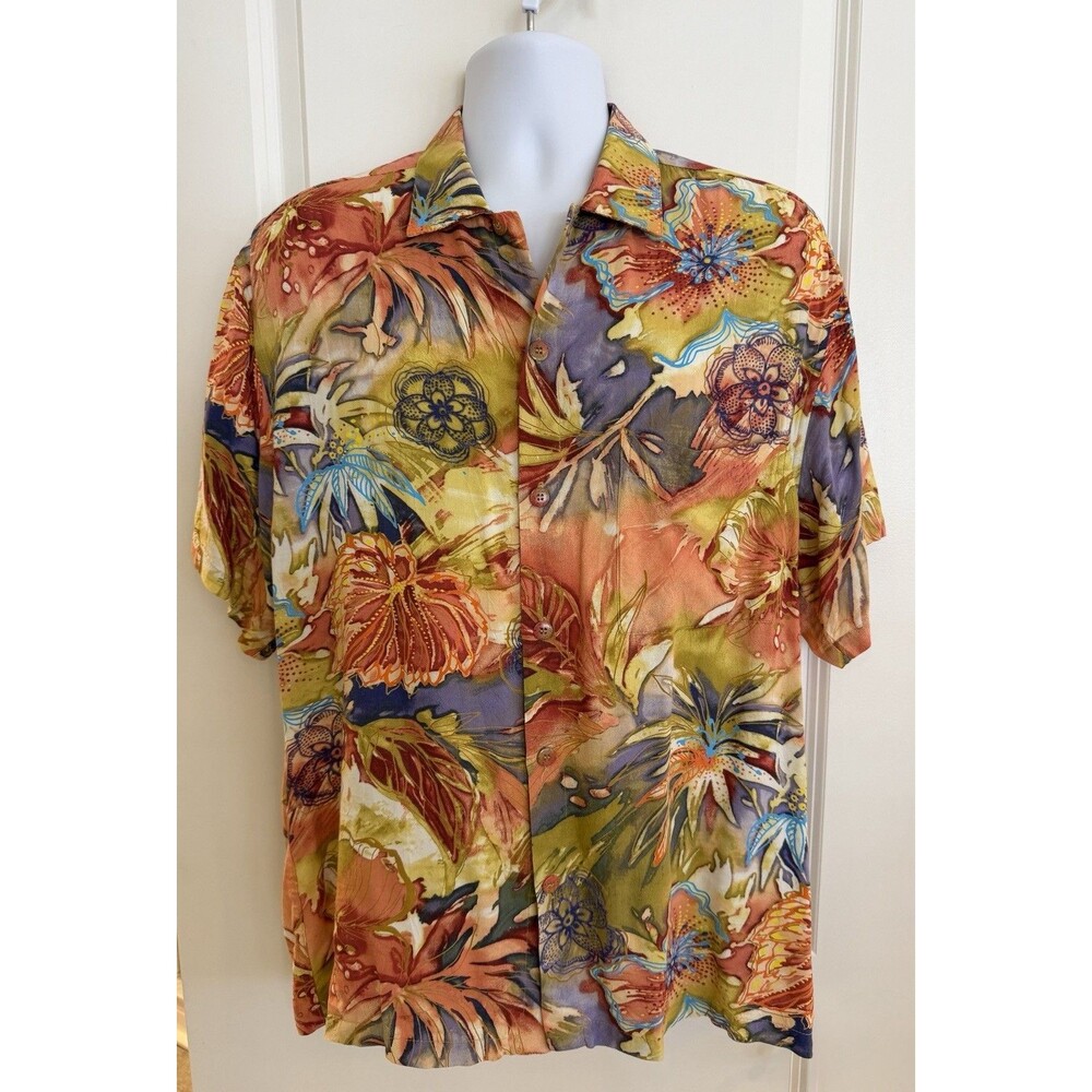 Jams World Men’s Vintage Hawaiian Shirt, Medium, “Afterglow”, Great Condition